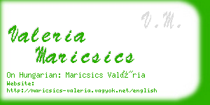 valeria maricsics business card